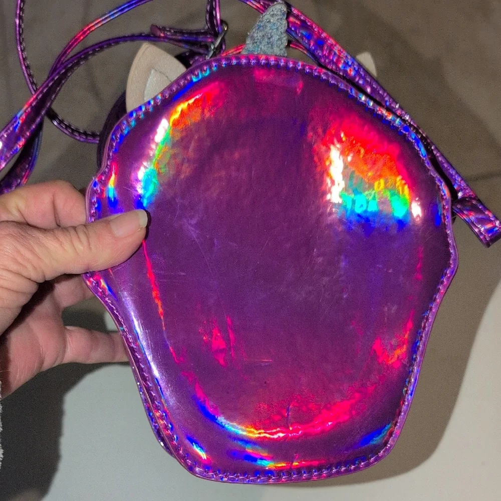 Unicorn Cupcake Kids Bag - Purple and Silver
